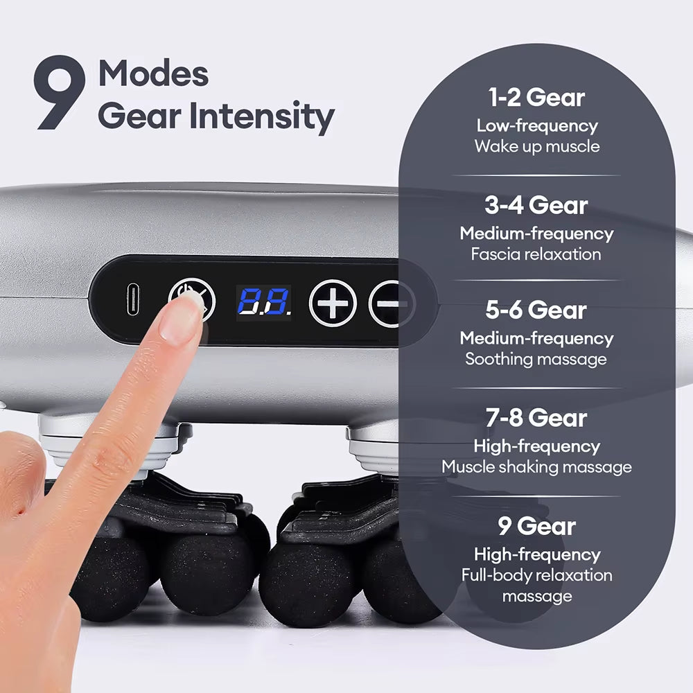 30-Heads Body Massage Gun High-Frequency Vibration Fascia Gun Back Waist Thigh Massager Neck Shoulder Massager Muscle Masajeador