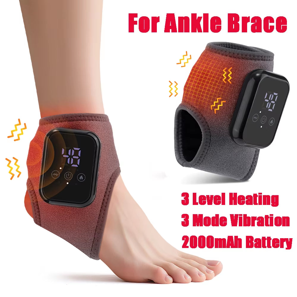 Electric Wrist Brace with Adjustable Hot Compress Vibration Massage Ankle Guard Band Carpal Tunnel Hand Foot Protection Tool