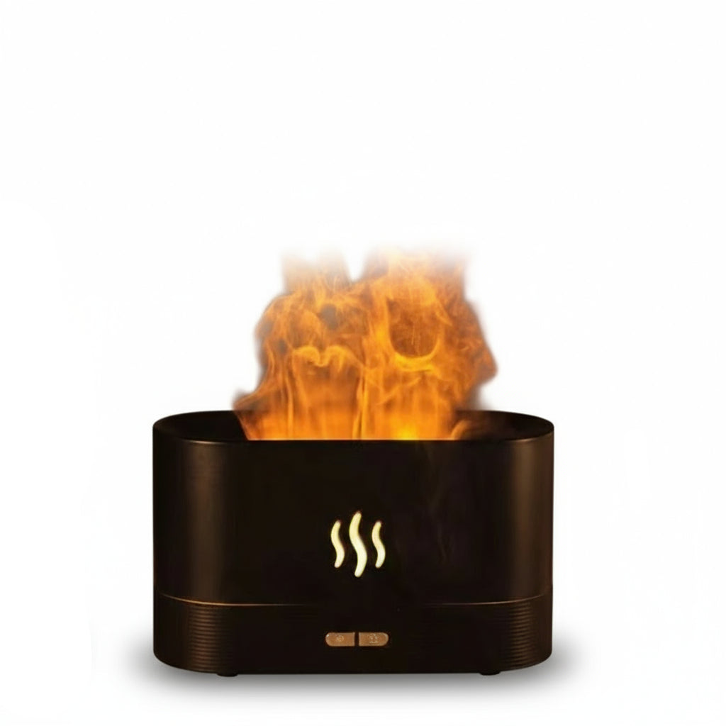 LED Lighting Ultrasonic Air Humidifier Colorful Flame Fragrance Essential Oil Lamp Perfume Simulation