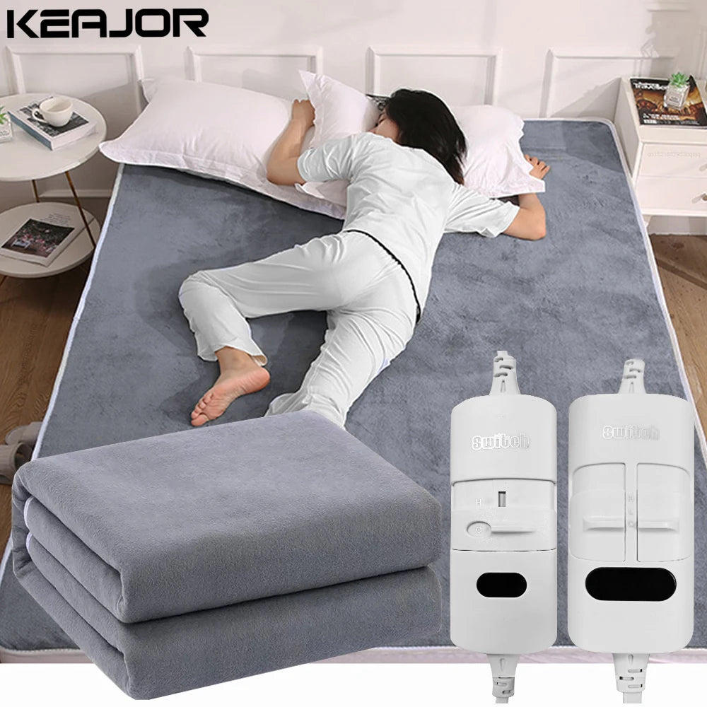 Electric Blanket 220V Thicker Automatic Thermostat Electric Heating Blanket Body Warmer Thermal Mattress for Room Blanket Heated