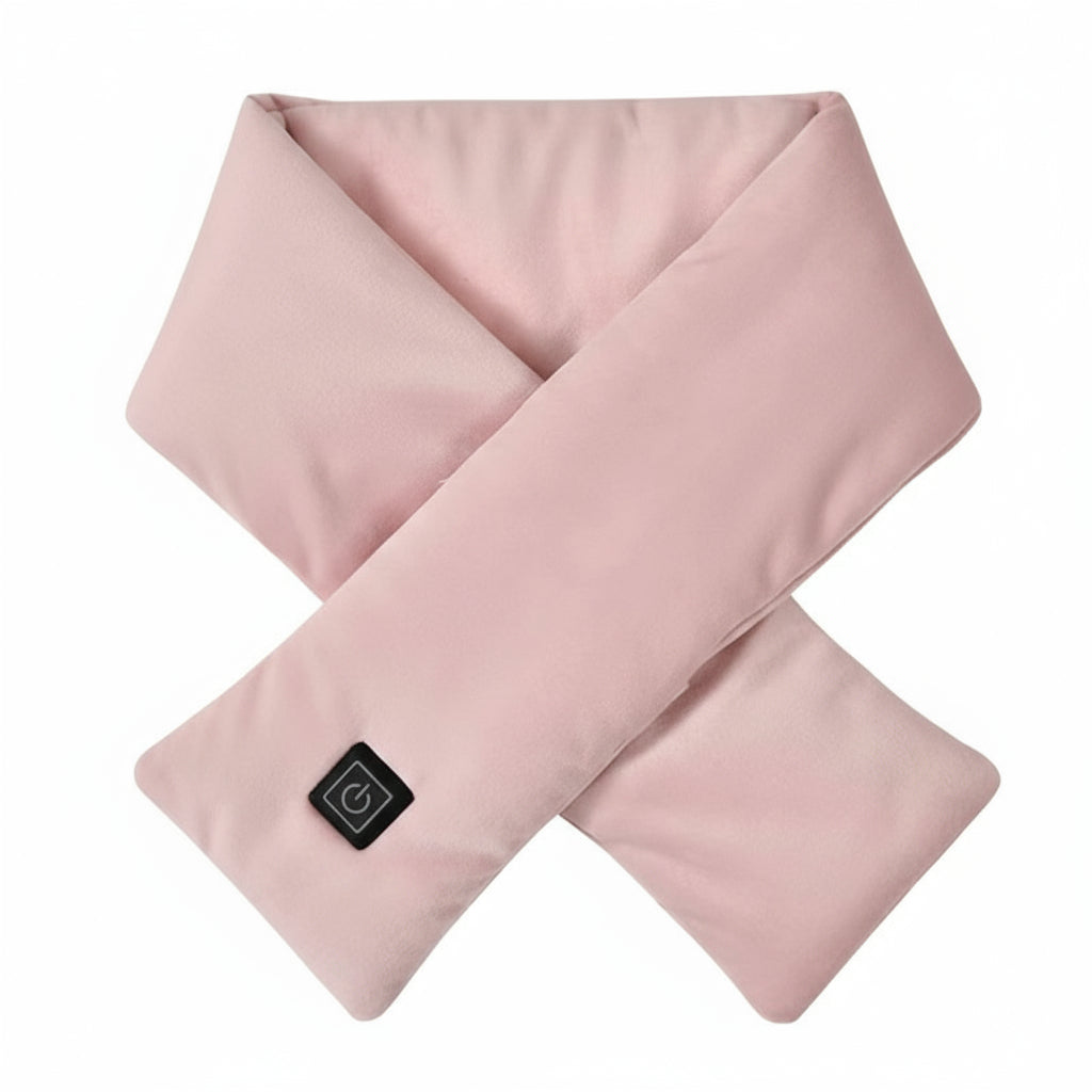 USB Women Men Heating Scarf Temperature Scarf 3 Gears Wrap Fleece Washable Electric Neck Warmer Not Inclound Battery for Camping