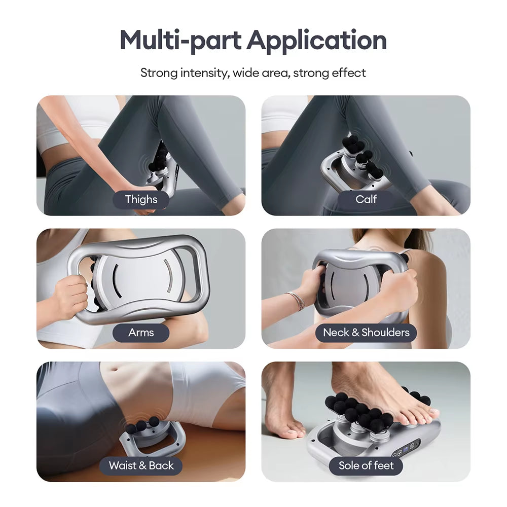 30-Heads Body Massage Gun High-Frequency Vibration Fascia Gun Back Waist Thigh Massager Neck Shoulder Massager Muscle Masajeador