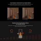 Rechargable Candle Lamp Yellow LED Night Light Atmosphere Light Stepless Dimming Nightstand Lamp for Bedroom