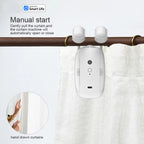Tuya Smart Curtain Robot ( Roman Rod Track) Bluetooth APP Short Range Control, Timed Switch, Pull-To-Start, 8KG Load Capacity