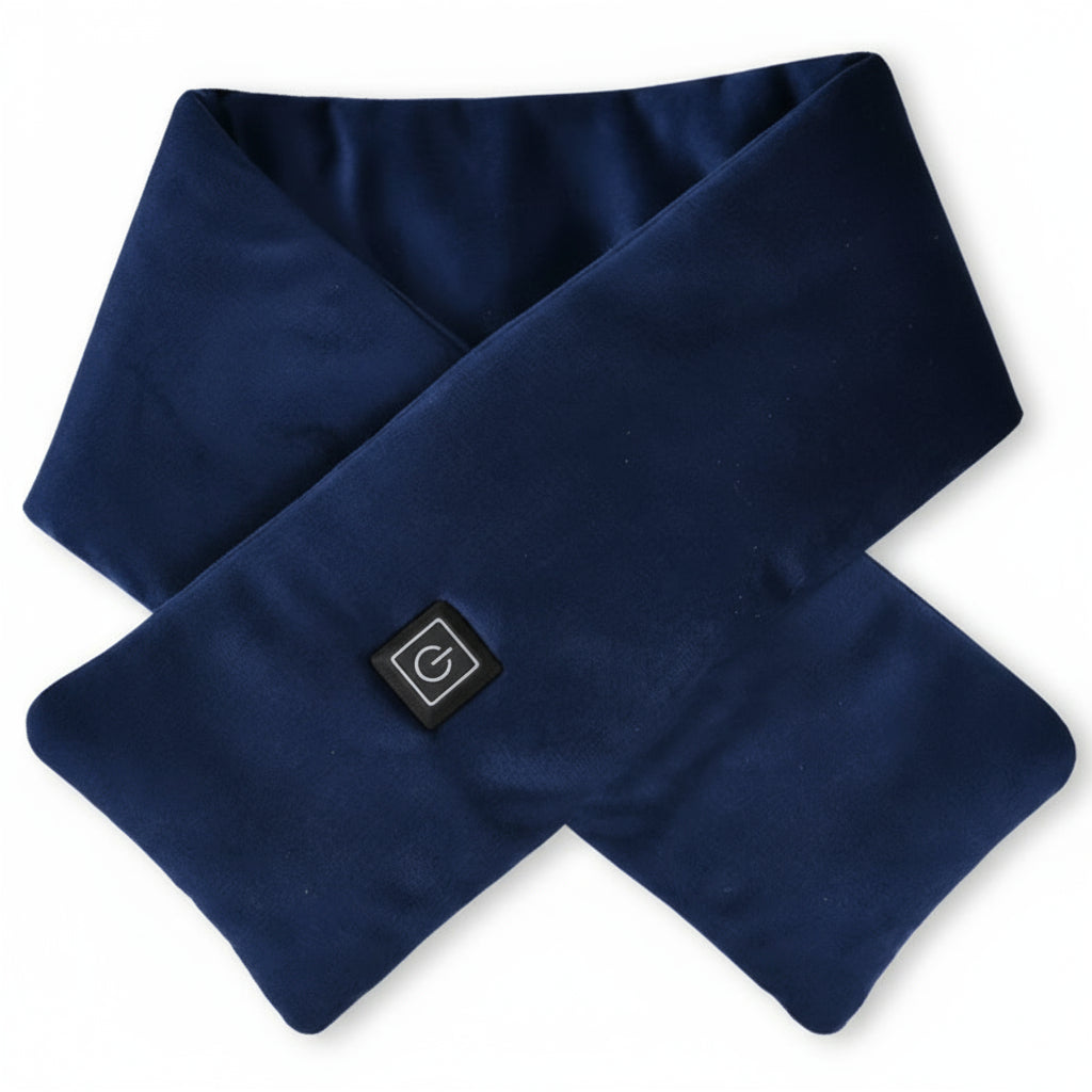 USB Women Men Heating Scarf Temperature Scarf 3 Gears Wrap Fleece Washable Electric Neck Warmer Not Inclound Battery for Camping