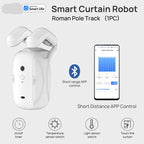 Tuya Smart Curtain Robot ( Roman Rod Track) Bluetooth APP Short Range Control, Timed Switch, Pull-To-Start, 8KG Load Capacity