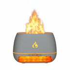 New Himalayan Crystal Salt Stone Aroma Air Humidifiers 3D Flame Fire Colorful Night Light Aromatherapy Essential Oil Diffuser